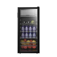 美菱(MeiLing)家用商用冰吧迷你单门冰箱小型酒柜冷柜冰柜冷藏柜恒温玻璃展示柜茶叶保鲜 68升