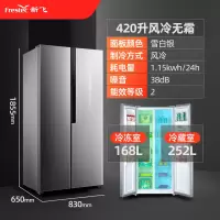 新飞双开门风冷无霜一级变频冰箱家用十字对开门多门四开门电冰箱 对开风冷