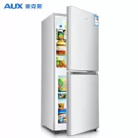 奥克斯(AUX)双门146升大容量小冰箱上冷藏下冷冻两门电冰箱小型家用宿舍节能 银色