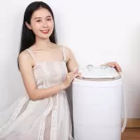 威力3.5KG小型迷你洗衣机单桶家用半自动洗内衣裤婴儿童洗袜子机洗脱一体 洗衣+洗鞋(单洗涤不带沥水篮)