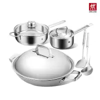 双立人ZWILLING 32cm中式炒锅 煎锅 炖锅 锅具套装五件套