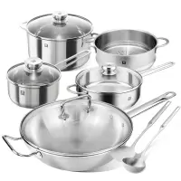 双立人 ZWILLING 锅具刀具套装炒锅不粘锅金玉满堂15件套 纯锅具套装