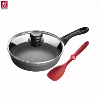 双立人(ZWILLING)中式炒锅 不粘锅炒锅家用炒菜锅煎炒锅 26cm煎锅 含硅胶铲
