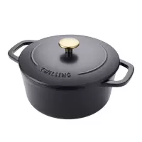 双立人 ZWILLING 黑色珐琅铸铁锅 煲汤锅炖煮锅24cm 铸铁锅