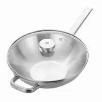 双立人不锈钢中式炒锅30cm家用炒菜锅电磁炉锅 炒锅30cm