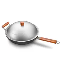 九阳(Joyoung)炒锅不粘锅少油烟燃煤气电磁炉通用32cm 黑色