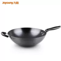 九阳炒锅铁锅炒锅无涂层圆底精铁炒菜锅不易锈燃气灶电磁炉明火专用烹饪锅具30/32cm家用铸铁锅 34厘米