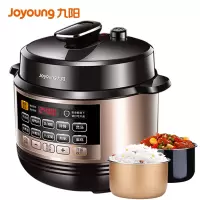 九阳(Joyoung)电压力锅5升L多功能家用全自动电压力煲双胆高压锅可预约 棕色