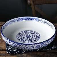 苏宁放心购青花瓷陶瓷深盘菜盘汤盘大盘鸡剁椒鱼头盘水煮鱼盆碗酸菜鱼大碗盆