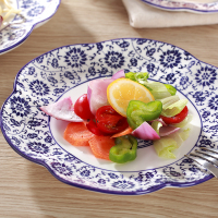 苏宁放心购青花瓷菜盘陶瓷 家用 创意陶瓷碟子 菜盘 家用个性餐盘酒店餐具