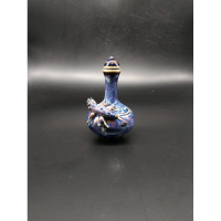 苏宁放心购博古架客厅书房小摆件陶瓷仿古窑变蓝釉塑兽鼻烟壶艺术礼品收藏