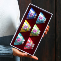 苏宁放心购陶瓷茶杯珐琅彩大号斗笠杯功夫茶具套装品茗礼盒装主人单杯