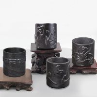 苏宁放心购安化冰碛岩茶杯石头杯主人杯功夫茶具茶盏直筒品茗杯单杯创意礼品