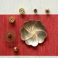 苏宁放心购仿古香薰炉室内家用线香炉点香盘香托沉香檀香炉供奉纯铜香插香座