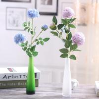 苏宁放心购家居装饰品摆件牡丹花仿真花餐桌小花插时尚水晶玻璃花瓶