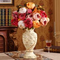 苏宁放心购复古欧式陶瓷花瓶摆件家居客厅插花装饰品创意大花瓶花插摆设