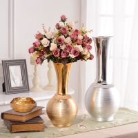 苏宁放心购现代家居电视柜玄关摆件花插会所花器陶瓷干花落地客厅餐桌花瓶