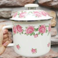 苏宁放心购加厚9-16大号搪瓷杯经典可加热电磁炉带盖凉水泡面茶杯饭缸快餐杯