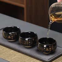 苏宁放心购陶瓷心经单杯金叶功夫茶具茶杯陶瓷仿木叶盏主人杯品茗杯茶盏茶碗