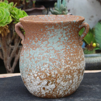 苏宁放心购特大老桩法师盆透气粗陶复古花盆陶罐高桩多肉紫砂花盆