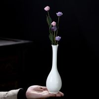 苏宁放心购黑色陶瓷花插青瓷白瓷观音玉净瓶小花瓶花器时尚家居饰品茶道摆件