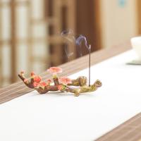 苏宁放心购陶瓷茶宠摆件精品纯手工梅花线香插创意个性茶道茶台摆件笔架装饰
