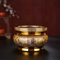 苏宁放心购佛教陶瓷沙金香炉财神关公仙家道教香炉 供奉财神关公炉插香香炉