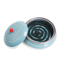 苏宁放心购蚊香炉陶瓷大号蚊香架盘香炉熏香盒家用沉香插防火檀香炉香薰创意