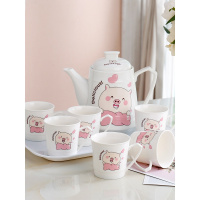 苏宁放心购茶壶杯子套装家用水杯客厅陶瓷杯子套装水具茶壶茶杯套装