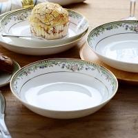 苏宁放心购瓷餐具陶瓷装菜盘子汤盘炒菜深盘菜盘家用餐具圆盘瓷盘
