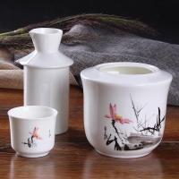 苏宁放心购温酒壶烫酒器热酒暖酒壶套装白酒具唐山骨瓷酒壶半斤酒壶盅三件套