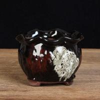 苏宁放心购TZ多肉植物花盆餐陶瓷简约个性粗陶紫砂陶土花盆