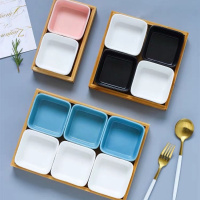 苏宁放心购北欧陶瓷酱料碟家用调味小碟创意点心小吃水果碟拼盘