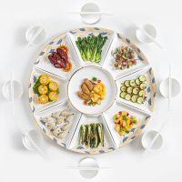 苏宁放心购年夜饭团圆拼盘年味组合盘过年家庭聚餐圆桌摆盘家用陶瓷盘
