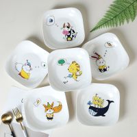 苏宁放心购6只菜盘景德镇家用陶瓷水果盘菜盘菜碟圆形方形盘子餐具组合餐具