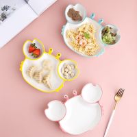 苏宁放心购宝宝餐盘儿童餐具陶瓷创意早餐卡通水果盘子碗可爱家用分隔分格盘