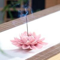 苏宁放心购创意陶瓷家用莲花线香插摆件室内手工制作香座檀香炉茶具茶道配件