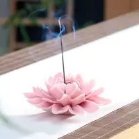苏宁放心购创意陶瓷家用莲花线香插摆件室内手工制作香座檀香炉茶具茶道配件