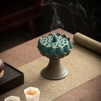苏宁放心购陶瓷香薰炉仿古家用盘香炉茶道薰香创意莲花摆件