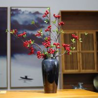 苏宁放心购新中式禅意陶瓷花瓶摆件 客厅玄关桌装饰品瓷器瓶插干花摆设茶室