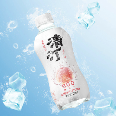 清汀白桃味苏打气泡水330ml