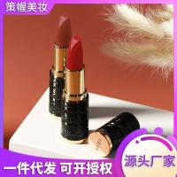 国货彩妆小龙柱保湿丝绒雾面花口红 女学生款小众哑光唇膏