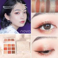 冰雪炫彩九影防水哑光珠光细闪眼影盘平价大地色彩妆