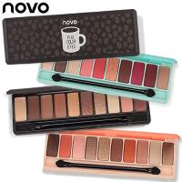 均色 新款十影盘 西柚果汁色大地咖啡色 哑光珠光桃花妆烟熏妆