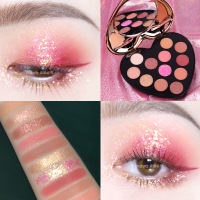 爱心形12影盘立体显色自然饱满持久妆效热推超火