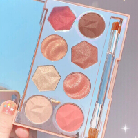 眼影盘超火平价学生哑光大地影闪粉珠光防水