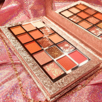 超火独角兽眼影盘德国小众闪粉金葱亮片珠光哑光眼影平价国货