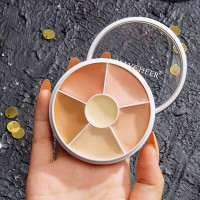 遮瑕膏六色遮盖脸部痘痘印斑点黑眼圈强力遮纹身打底盘