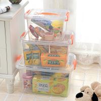 塑料收纳箱透明手提有盖大中小号储物箱食品儿童玩具整理箱收纳盒