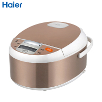 海尔（Haier）电饭煲HRC-FD4018 4升黄晶复合内胆智能预约电饭锅拉丝机身